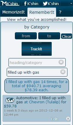 RememberIt by Category